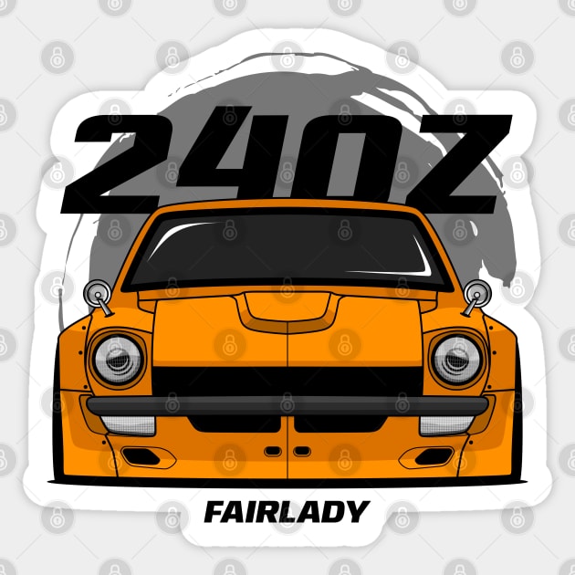 Orange 240 Frldy Z Sticker by GoldenTuners